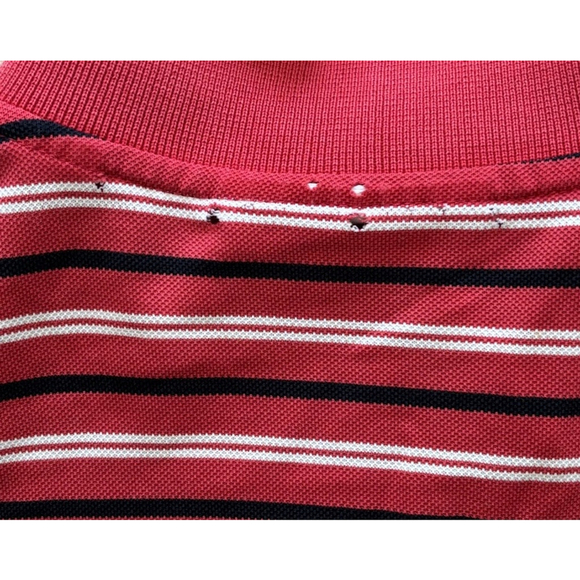 Augusta National Golf Shop Masters Red Striped Cotton Golf Polo Shirt Men XL - Picture 9 of 9